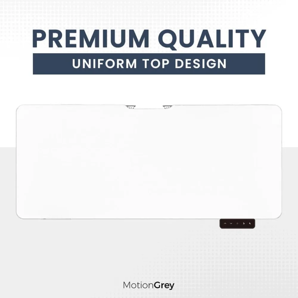 "ergonomic adjustable electric motor standing desk - white dual-color sit-stand desk"