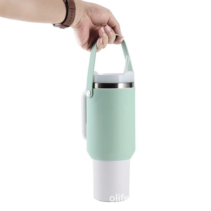 1pcs Portable Silicone Base Cup Cover Slip-proof Bottle Boot Sleeves 40oz Flask Water Lid Outdoor Camping Hiking Bottom Pad