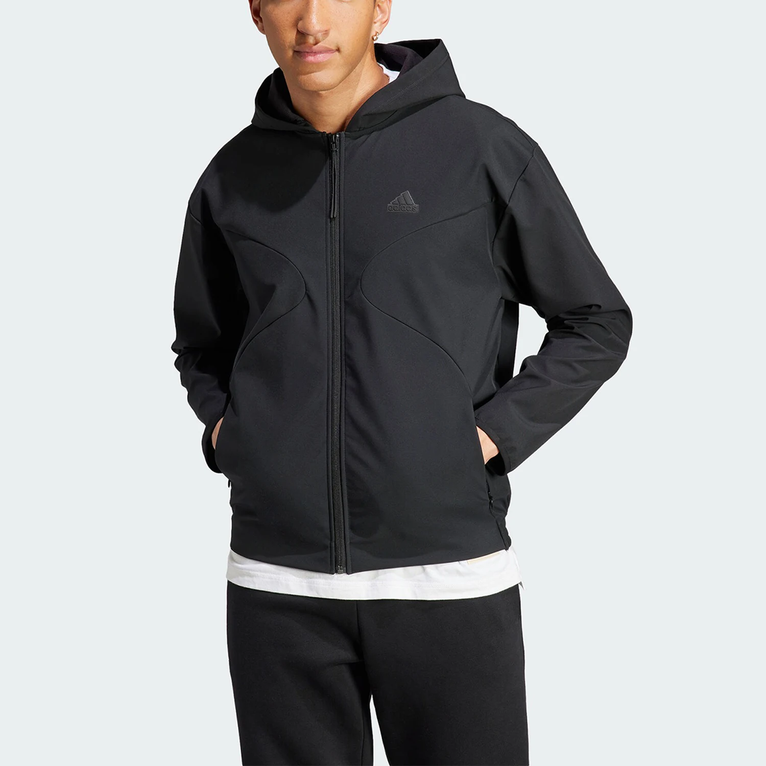 Adidas officiel véritable 2023 automne nouvelle veste à capuche tissée pour hommes IJ6092 1 Adidas officiel véritable 2023 automne nouvelle veste à capuche tissée pour hommes IJ6092 1