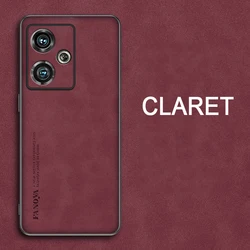 Luxury Leather Anti - Drop and Anti - Slip Phone Case Cover for ZTE Nubia Z50 Ultra (Claret)