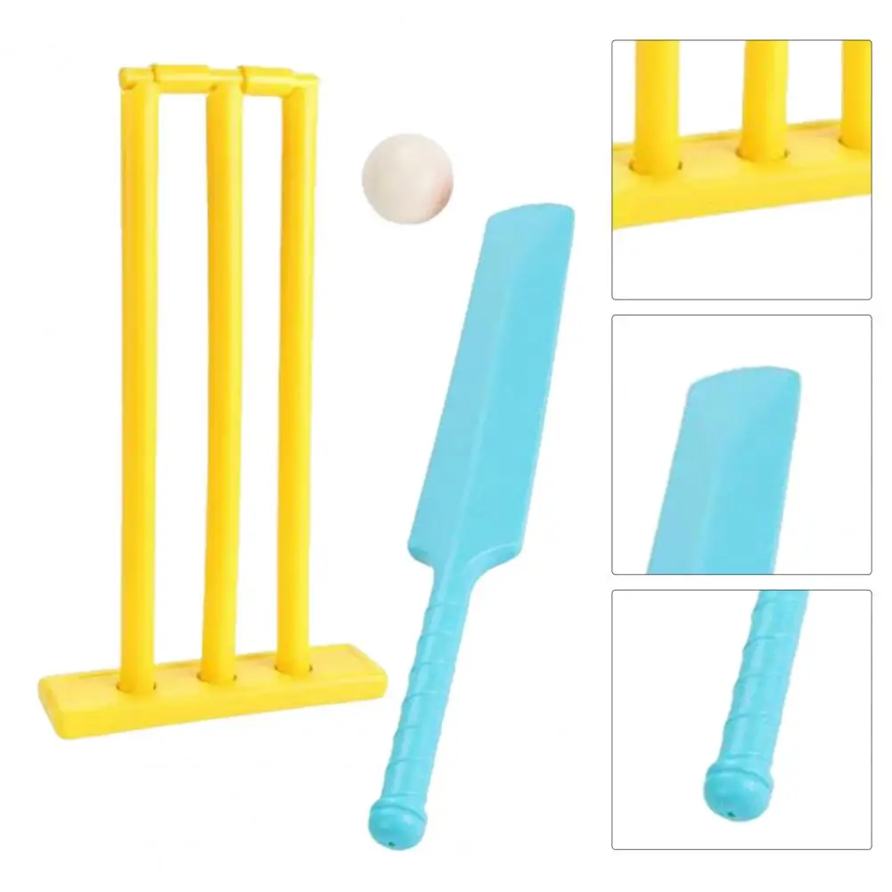 Cricket Toy Set for Beginners Educational Cricket Toy Kids Set for Parent-child Sports Fun Bat Stumps Ball Active
