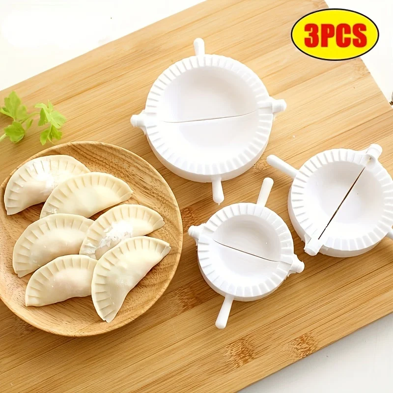 Effortless Dumpling Maker Set - 3-Piece Easy-Press Kitchen Tool for Perfect Dumplings
