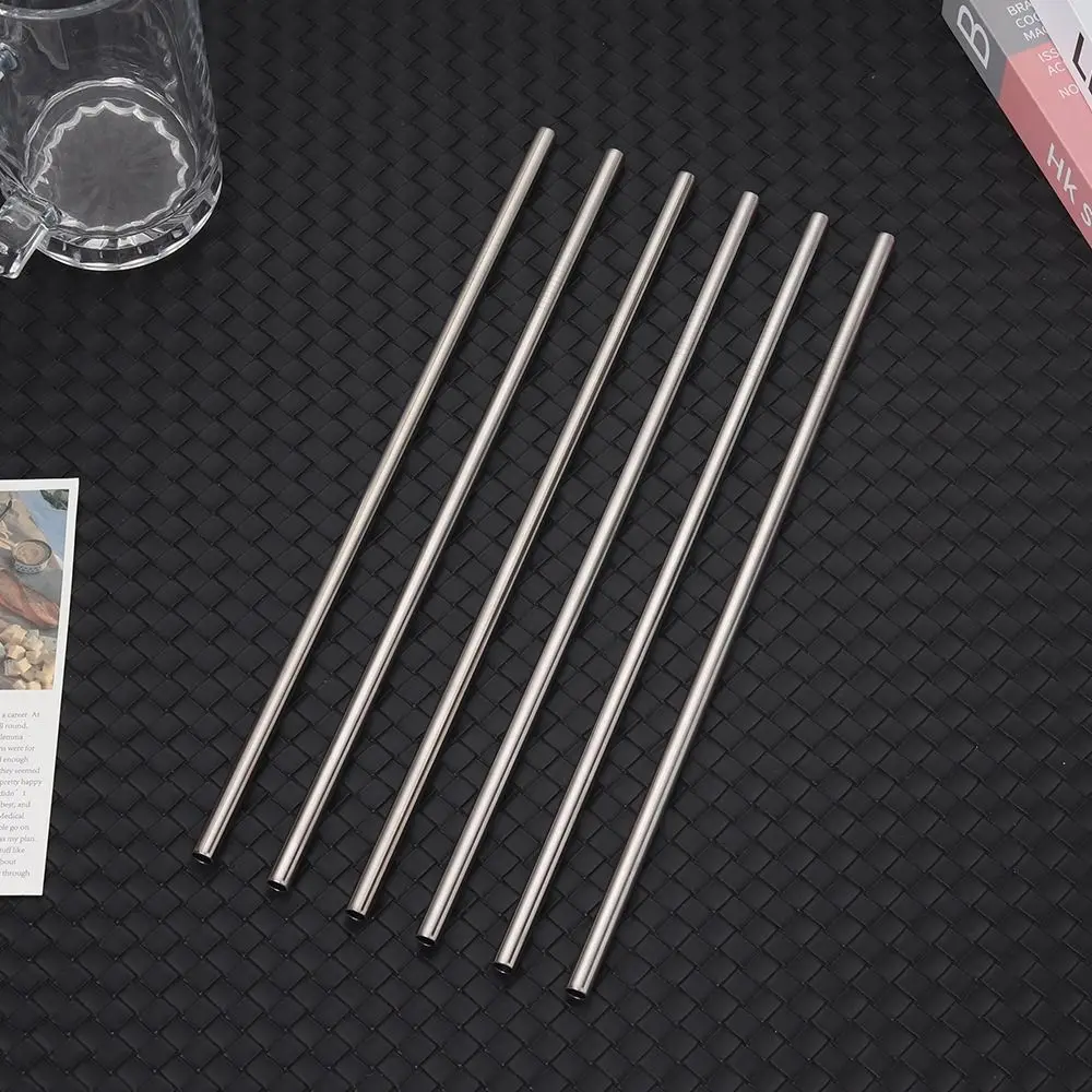 1Pcs Drinking Stainless Steel Straws 6mm 8mm Silver Cup Straw Straight Bent Reusable for Stanley 30oz 40oz Tyeso Cup