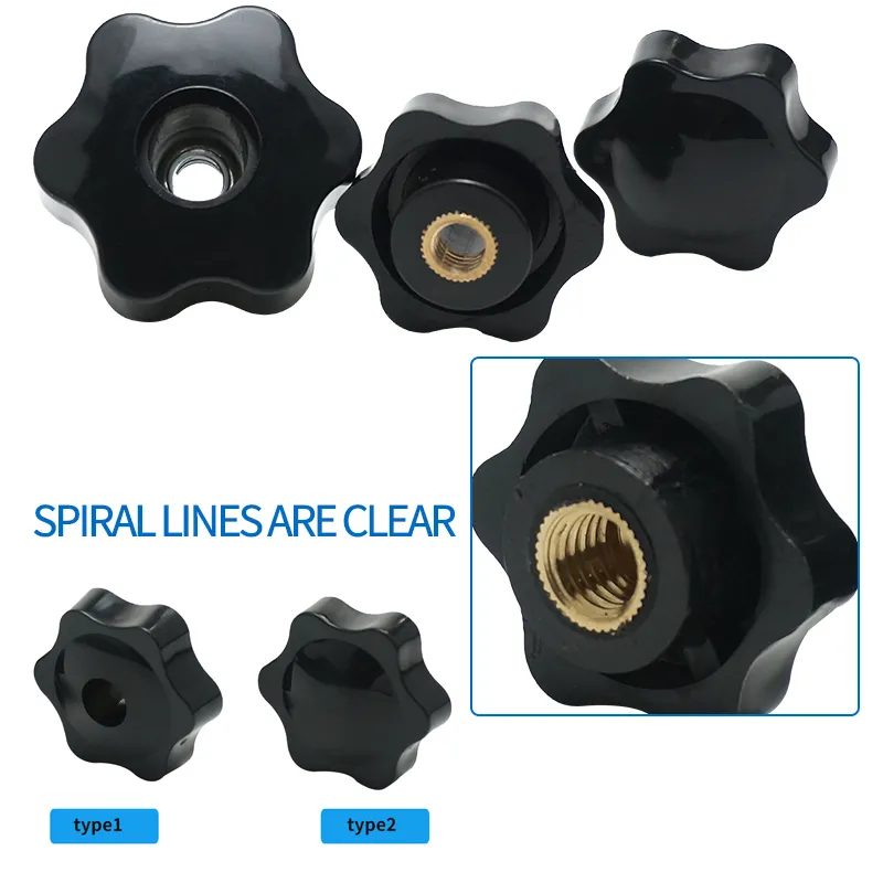 Details about   5Pcs M5 plum bakelite hand tighten nuts handle star thumb nuts manual nuts HU WF 