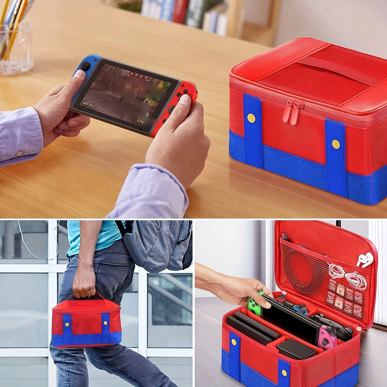 Storage Carrying Bag Compatible With Nintendo Switch/ OLED Soft Shell Protective Travel Case For Console Pro Controller switch case