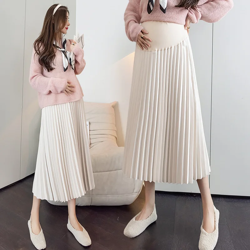 Maternity Skirt Long Fashion Spring Summer Maternity Skirts for Pregnant Women Large Size A-line Pregnancy Skirt