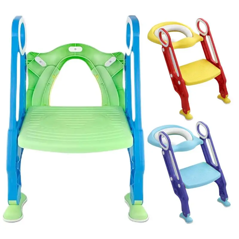 Toddler Potty Training Seat Children Potty Toilet Training Seat With Anti-slip Ladder Children Toilet Folding