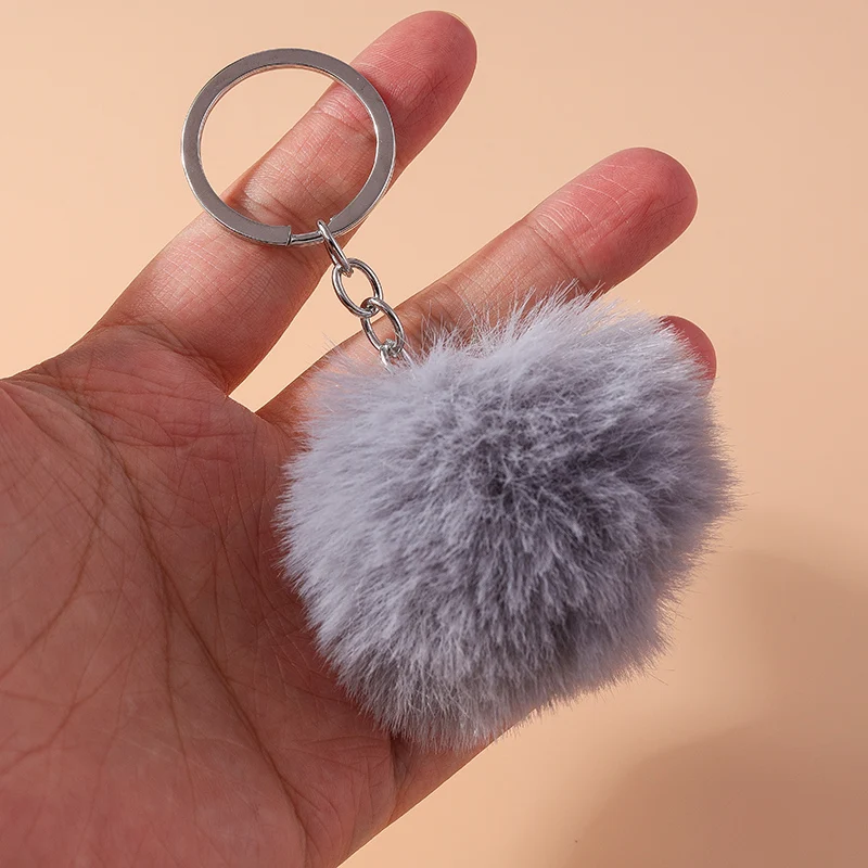Portachiavi Peloso Soffice A Palla – 2 Pezzi, Pompon In Pelliccia Per Borse, Zaini E Auto, Regalo Per Donne