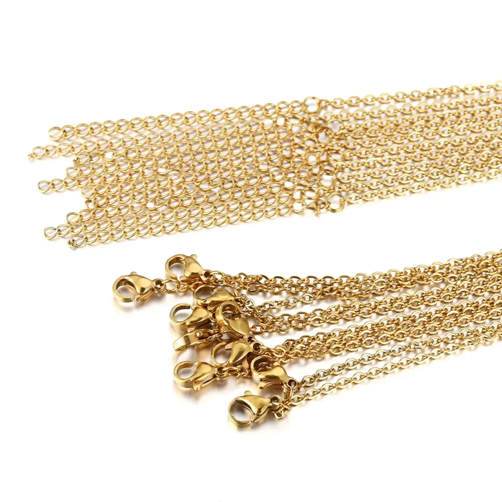 Gold stainless steel link chain example 5
