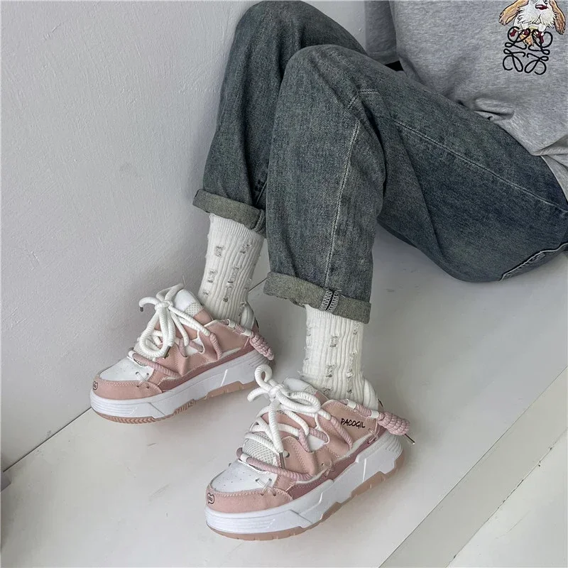 New Wide Sole Women Chunky Sneakers Design Bread Shoes Women Platform Comfortable Fashion Sports Shoes Woman Zapatillas De Mujer 4
