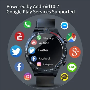 2022 NOUVEAU 4G Netcom Z36 8-Core Écran Rond Montre Intelligente Adulte GPS WiFi Jeu Vidéo 128G Smartwatch Android 10 Xiaomi Amazfit