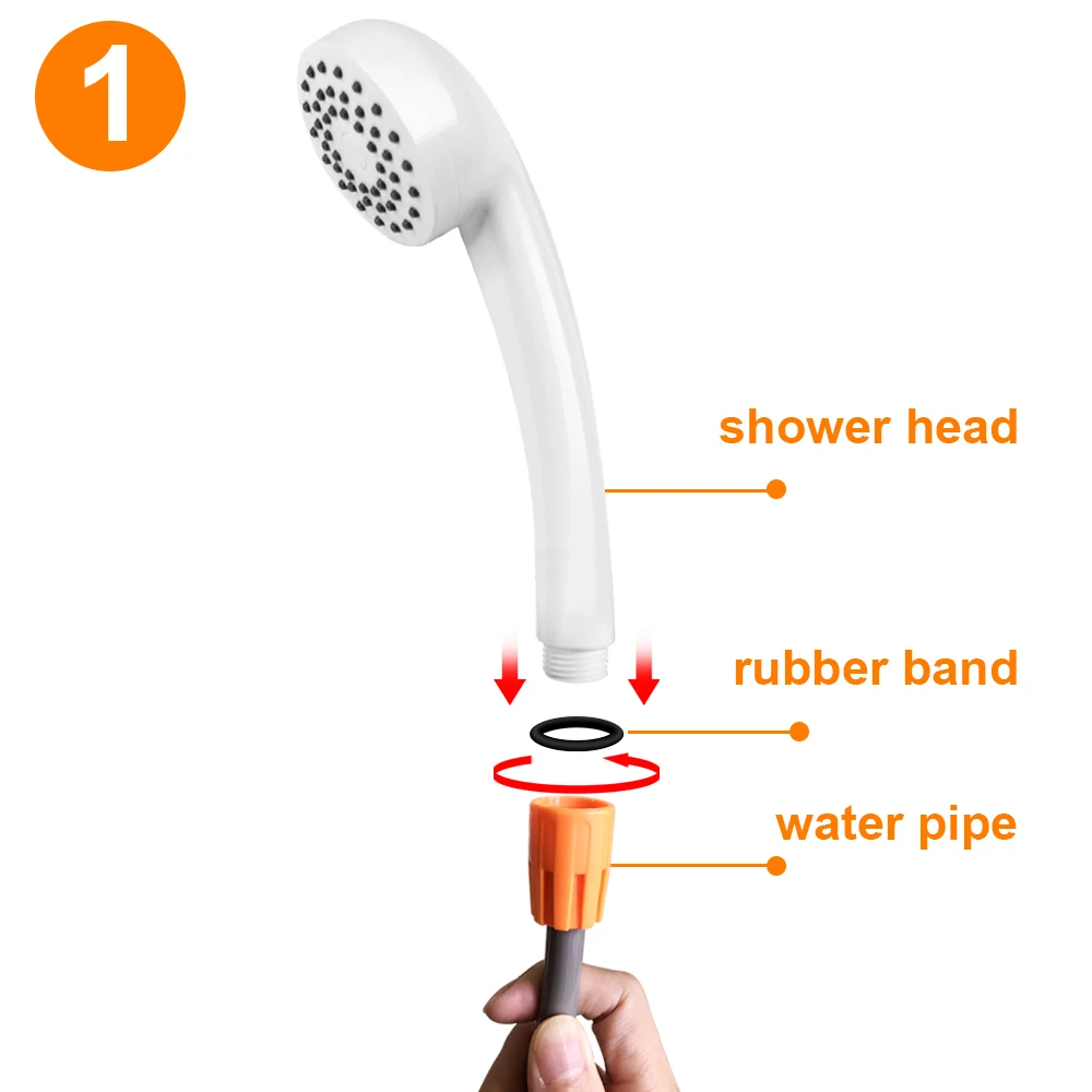 משאבת מקלחת חשמלית ניידת נטענת לטיולים בחוץ, חוף, נסיעות ברכב וכביסת חיות מחמד