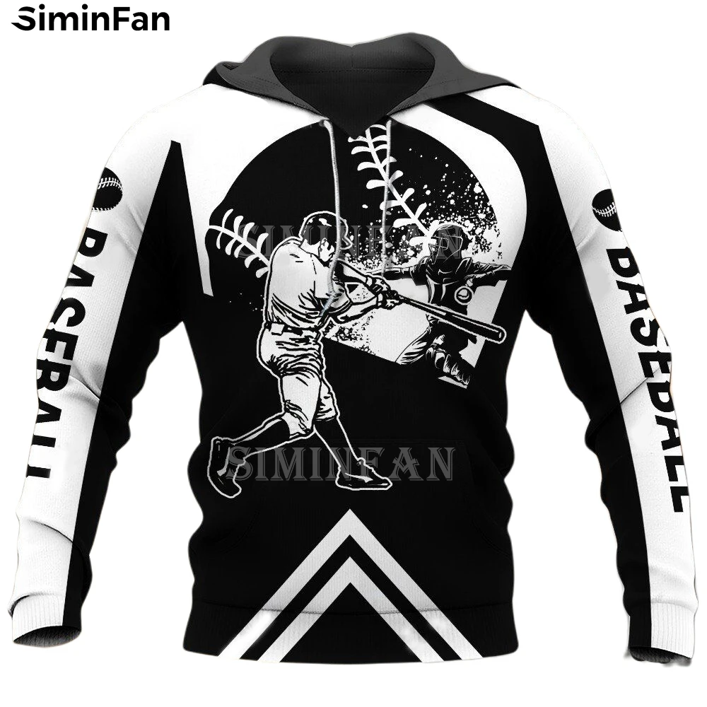 

BASEBALL PLAYERS 3D Printed Mens Black White Hoodie Zipper Jacket Hooded Pullovers Unisex Casual Sweatshirt Tracksuit Women Coat