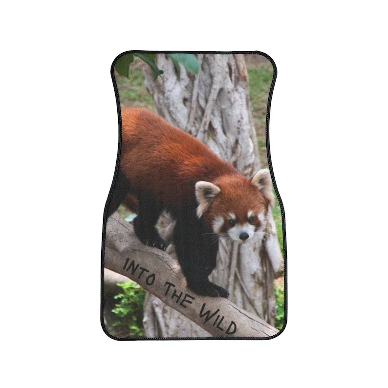 1 Pezzo Nel Selvaggio Panda Rosso Tappetini Per Auto, 1 Pz