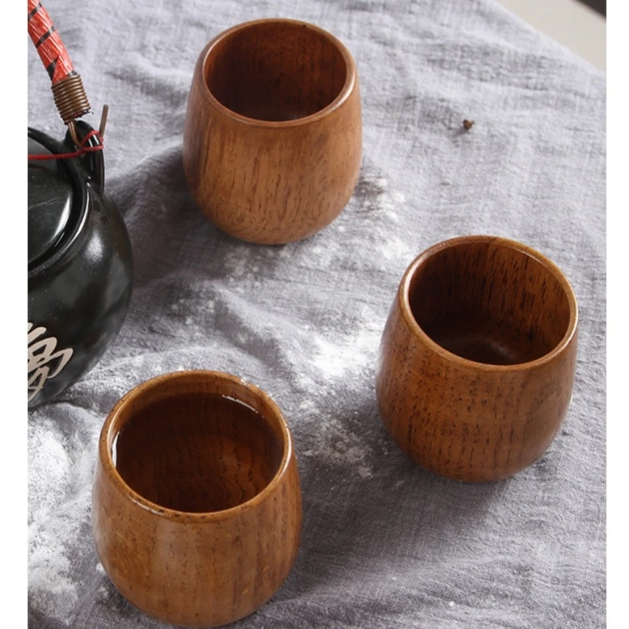 1 pc Nordic pot cup, Wooden Cup, creative wooden cup, solid wood anti-hot tea manufacturers