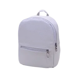 Stylish Mini Small PU Leather Backpack Casual Shopping Daypack School Shoulder Handbag for Teens and Girls (Grey)