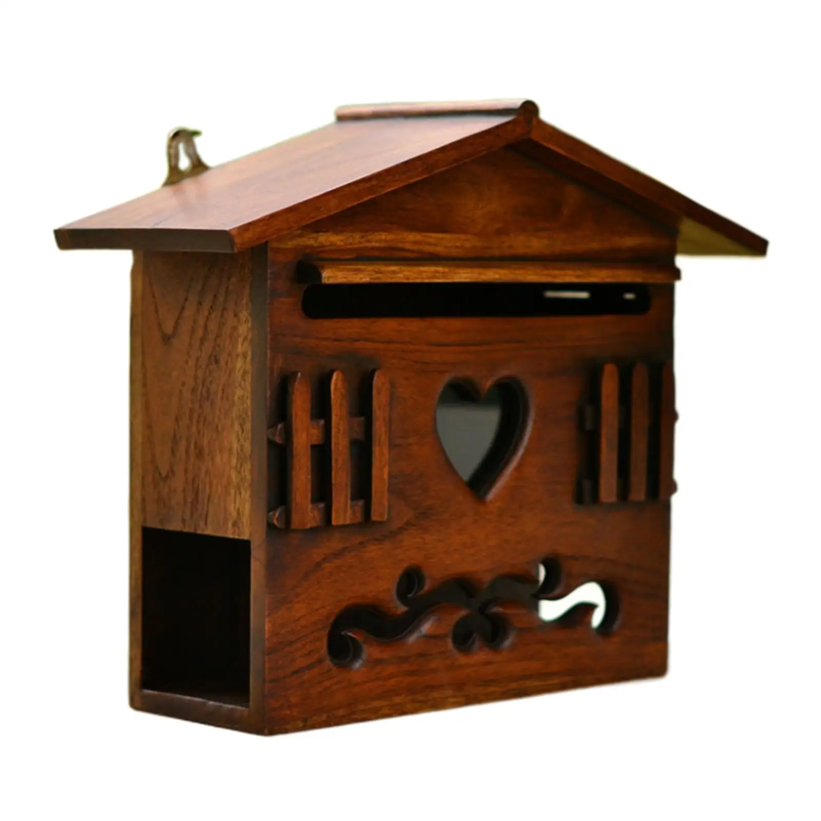 Locking Mailbox Rural Holds Documents Bills Letters Keys Mail Organizer For Hallway