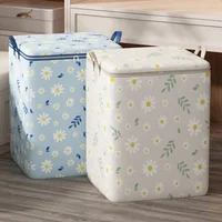 Large Capacity Quilt Storage Bag Comforter Bag Non-Woven Fabric Zipper Closure for Home Dormitory Use 2