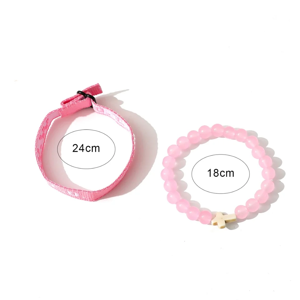Flongo WWJD - Set di 10 braccialetti con perline elastiche, con scritta in lingua inglese What would Jesus Do, braccialetti ispiratori dell'amicizia religiosa, set di gioielli per donne, adolescenti
