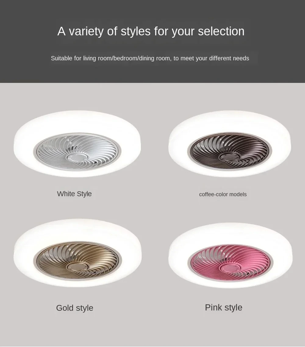 Description Picture 4 of itemHot Sale Indoor LED Light 110V Infinitely Dimmable Five Colors APP/Remote Control Mute Wind Speed Adjustable Ceiling Fan Lights