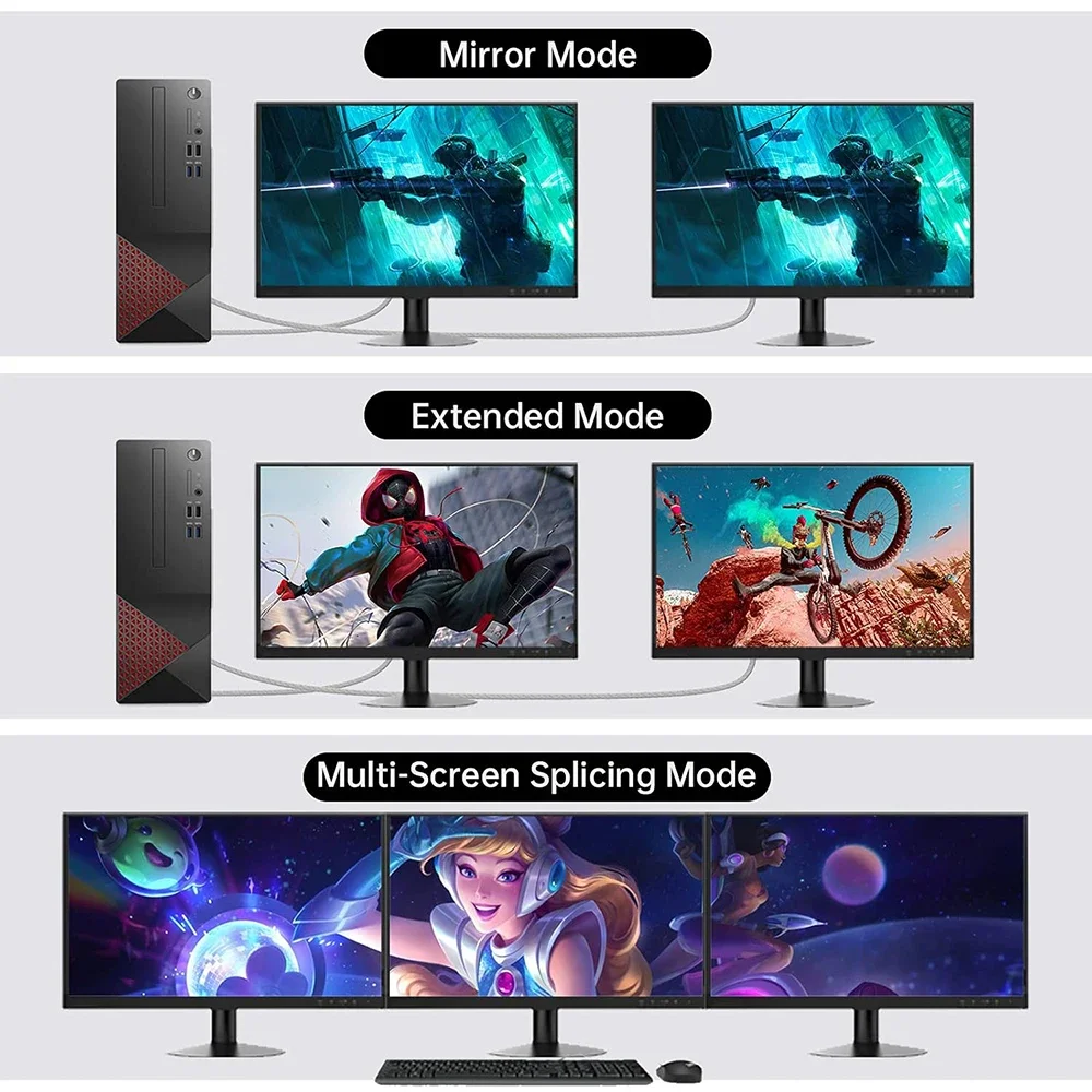 Ultra HD DisplayPort Cable - 4K@60Hz, 2K@144Hz, Male to Male - White, 1.5M