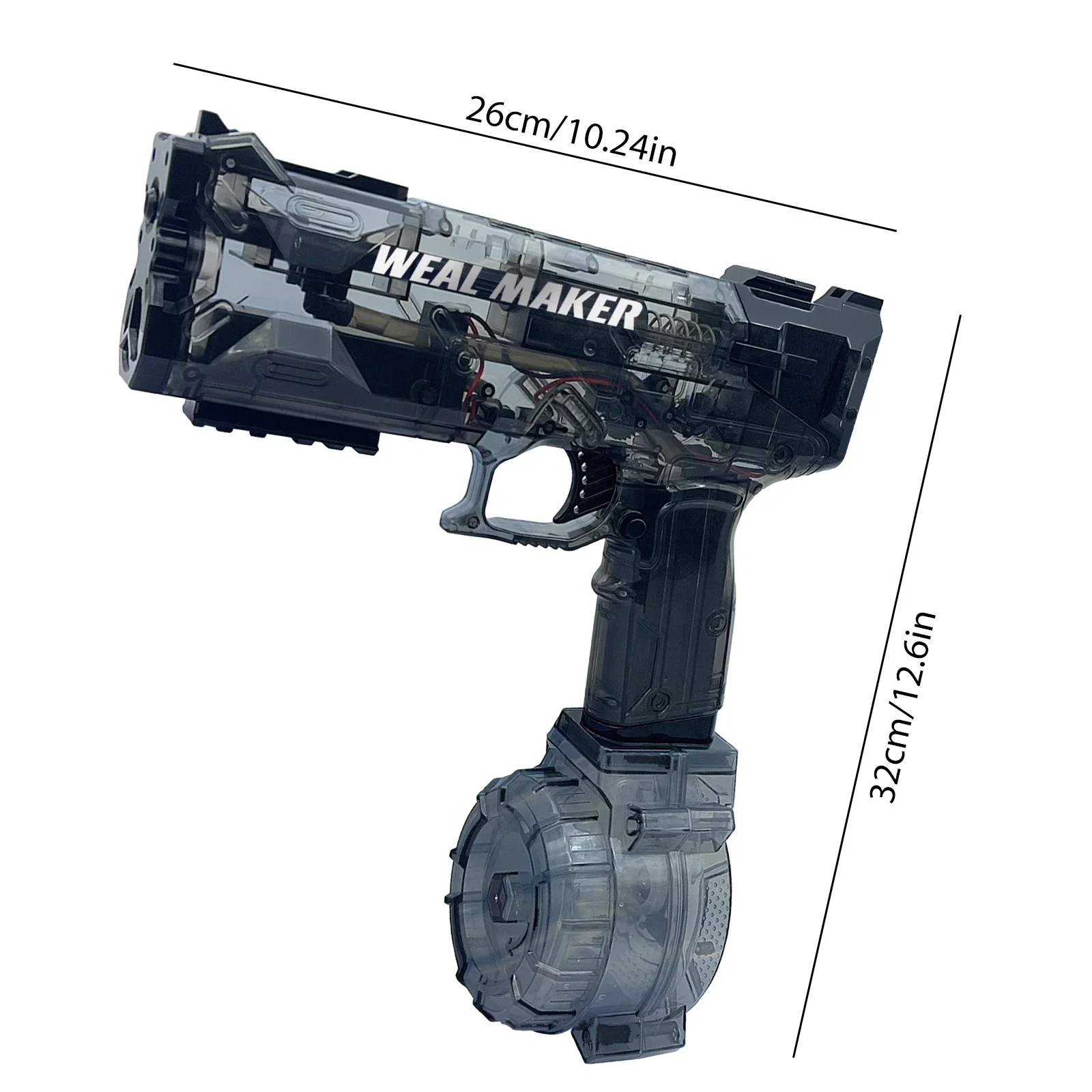Electric Water Pistol Toy Automatic Strong Glock With Light Laser Squirt Water Gun Spray Blaster Summer Pool Toys for Kids Adult 6