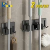 1-3PCS Stainless Steel Household Storage Rack Bathroom Nail-free Hook  Wall-mounted Mop Storage Rack  Waterproof Broom Rack 1
