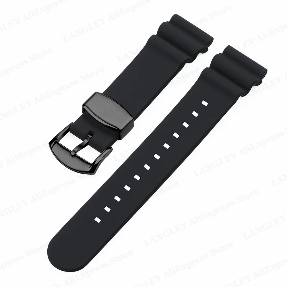 Premium Silicone Watch Band with Ring Clasp and Pin Buckle - Available in 20mm and 22mm
