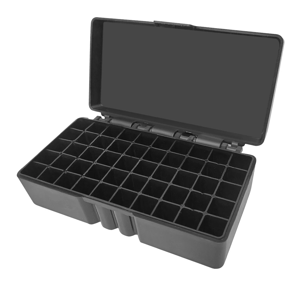 전술 탄약 상자, 샷건 총알 쉘 거치대 상자, 휴대용 라이플 카트리지 보관 케이스, 플립 탑 총알 캔, 9mm, 50/100 라운드