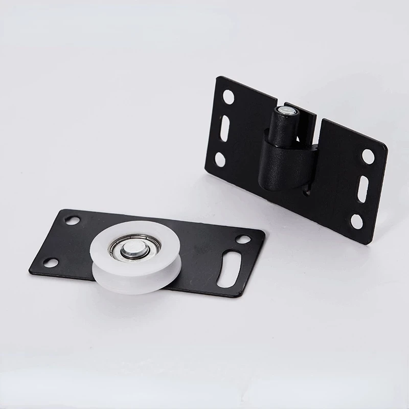 Sliding Door Rollers Window Pulley 2sets heavy sliding door bearing wheel pulley kit for cupboard door mute wheel sliding wardrobe pulley