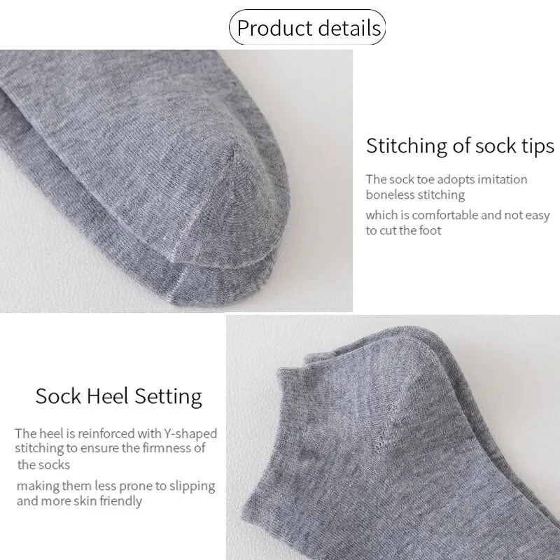 Solid Ankle Socks Meias de tornozelo unisex cor s&oacute;lida Meias de barco casuais femininas tornozelo corte baixo macias e leves