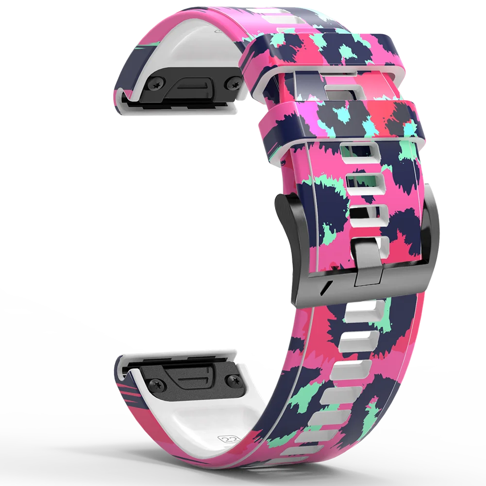Silicone Sports Watchband with Unique Print Design
