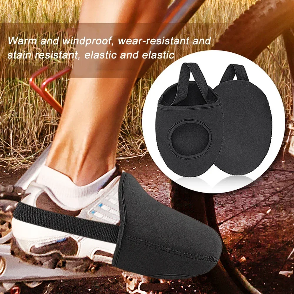 1Pair Riding Half Palm Shoe Covers Shoe Toe Windproof Thermal Outdoor Cycle Overshoes Protector for Mountain Road Cy