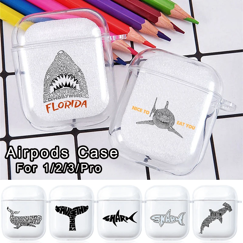 Whale Shark Airpods Custodia Cuffie Cover Airpod Custodie Air Apple Pro 3 2 Pod Scatola Auricolari Marine Life Coque