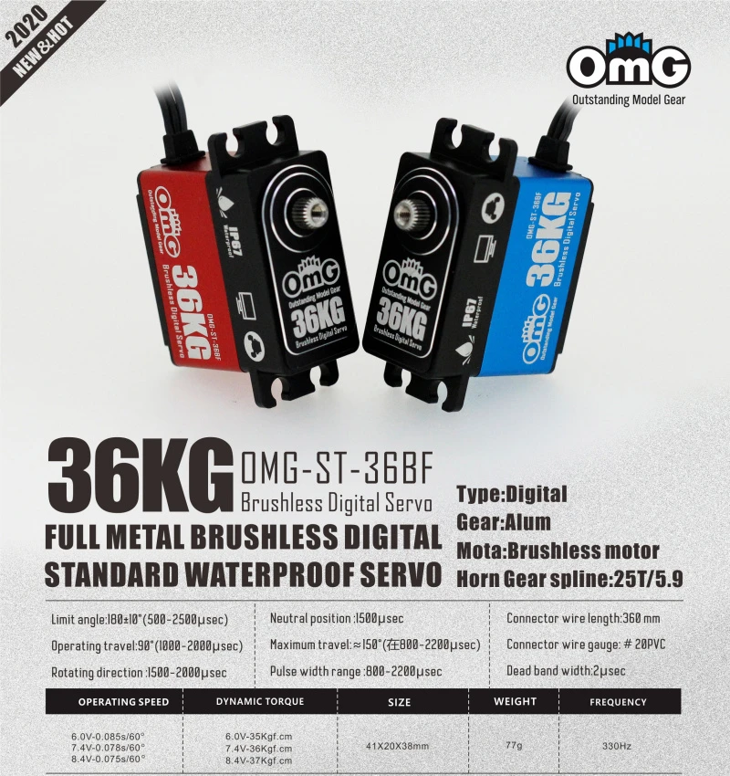 Servo Brushless Omg Servos Omg 36kg Omg Servo 32kg Omg Servos Rc