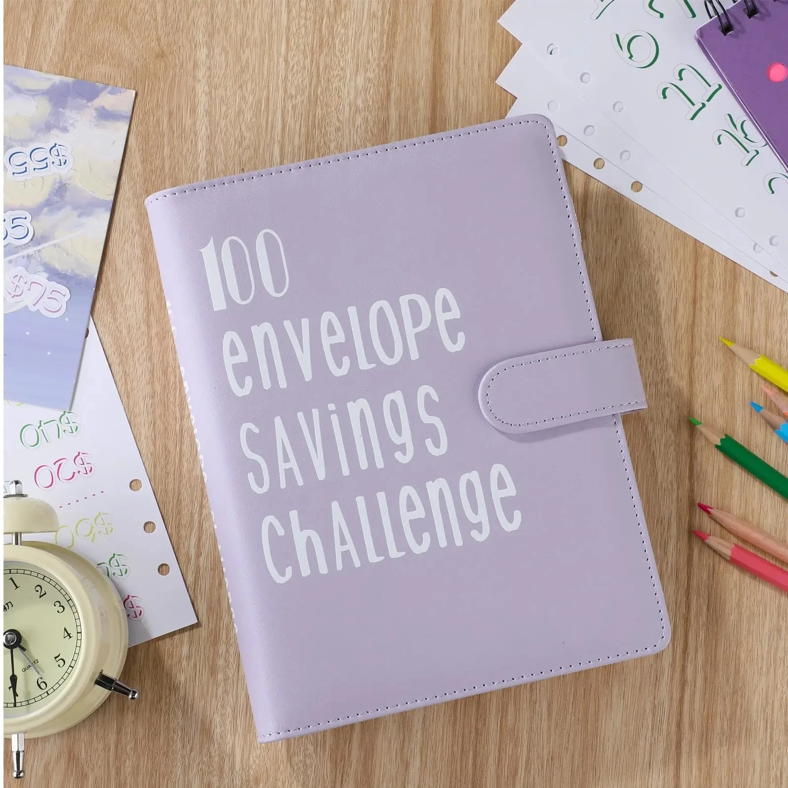 100 Envelope Challenge Binder Couple Challenge Event Save Together Challenge Notepad Savings Folder A5 Binder Budget Envelopes 6
