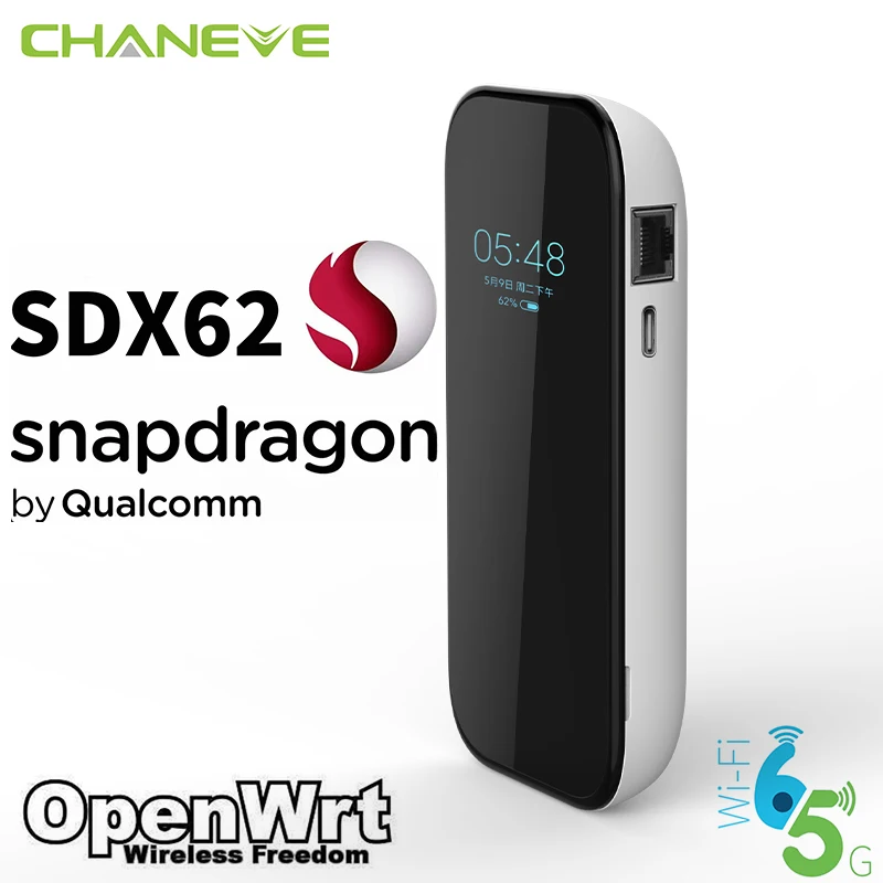 Qualcomm Mobile Router Port-til-MiFi-Mobile-Hotspot-Roteador-Sim-5G-SDX62-Roteador-OpenWRT-OS ...