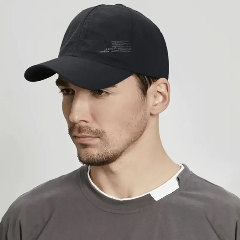 Quick Dry Baseball Cap Outdoor Sports Mesh Breathable Hat For Men Portable Hiking Fishing Sunbonnet Golf Adjustable Cap 2