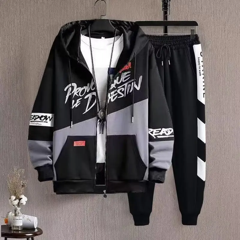 

Spring Autumn Men's Sets Japan Fashion Joggers Sets Men Casual Men Clothing Streetwear Hooded Tracksuit Men Two Piece Set