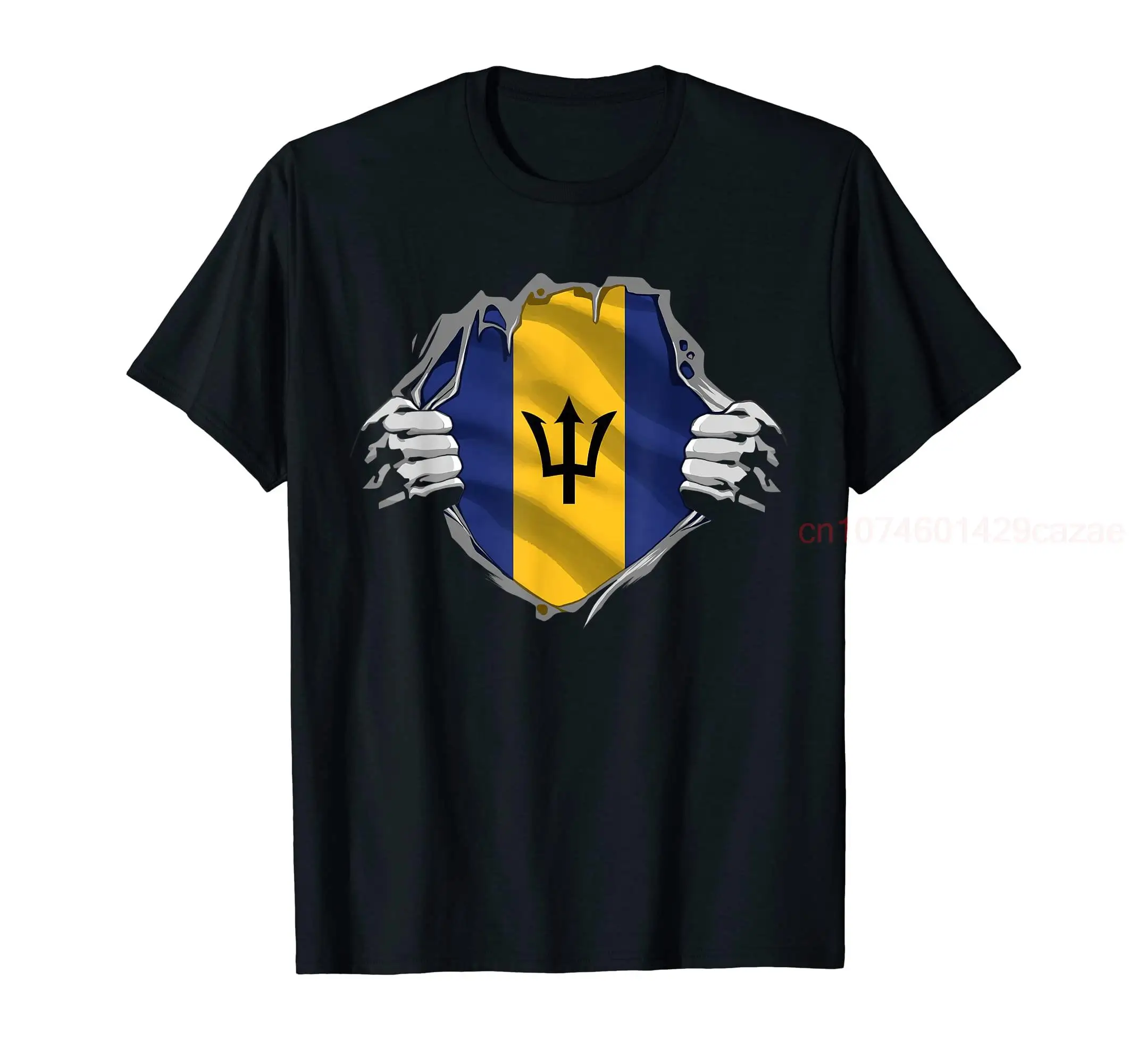 

100% Cotton Super Barbadian Heritage Proud Barbados Roots Flag T-Shirt MEN WOMEN UNISEX T Shirts Size S-6XL