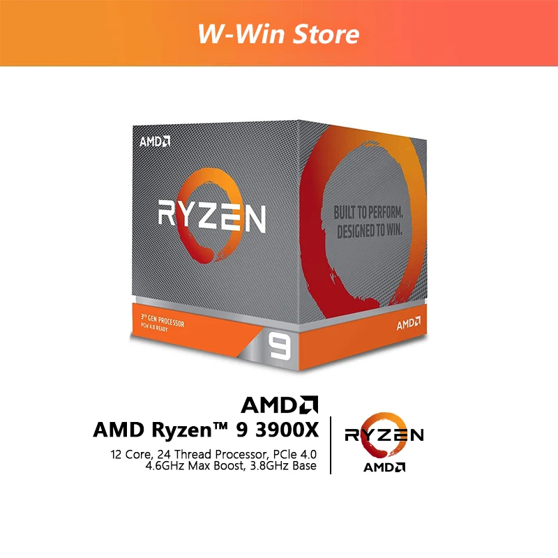 AMD Ryzen 9 3900X R9 3900X 3.8 GHz Twelve-Core 24-Thread CPU Processor 7NM  L3=64M 100-000000023 Socket AM4 With Cooler Fan