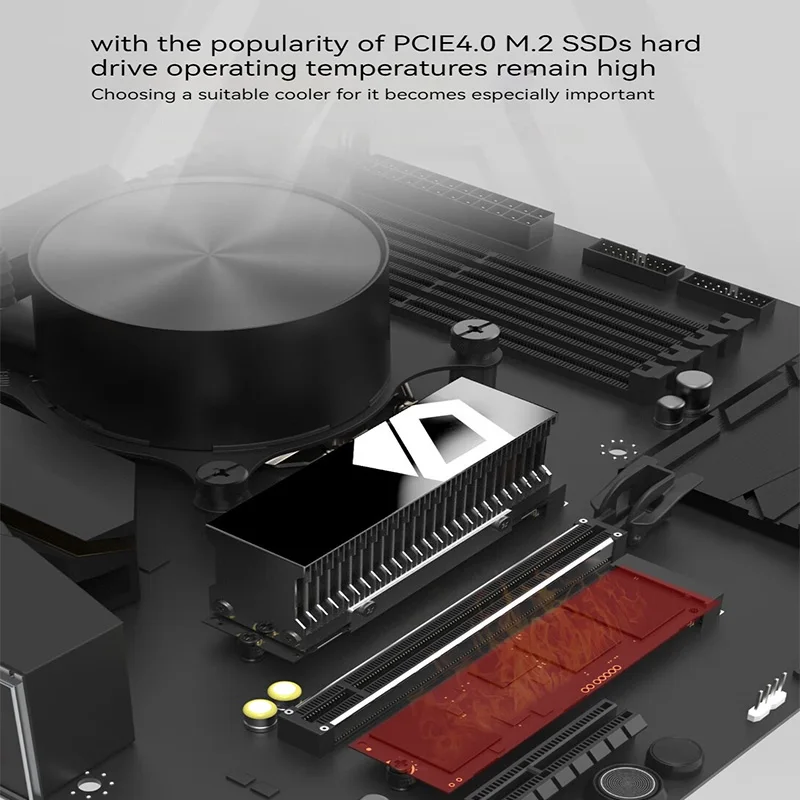 Id-cooling Ssd Radiador com Almofada Térmica Liga de Alumínio Dissipador de Calor de Refrigeração Passiva Dissipador de Estado Sólido Zero-m15 M.2 2280 - Imagem 4