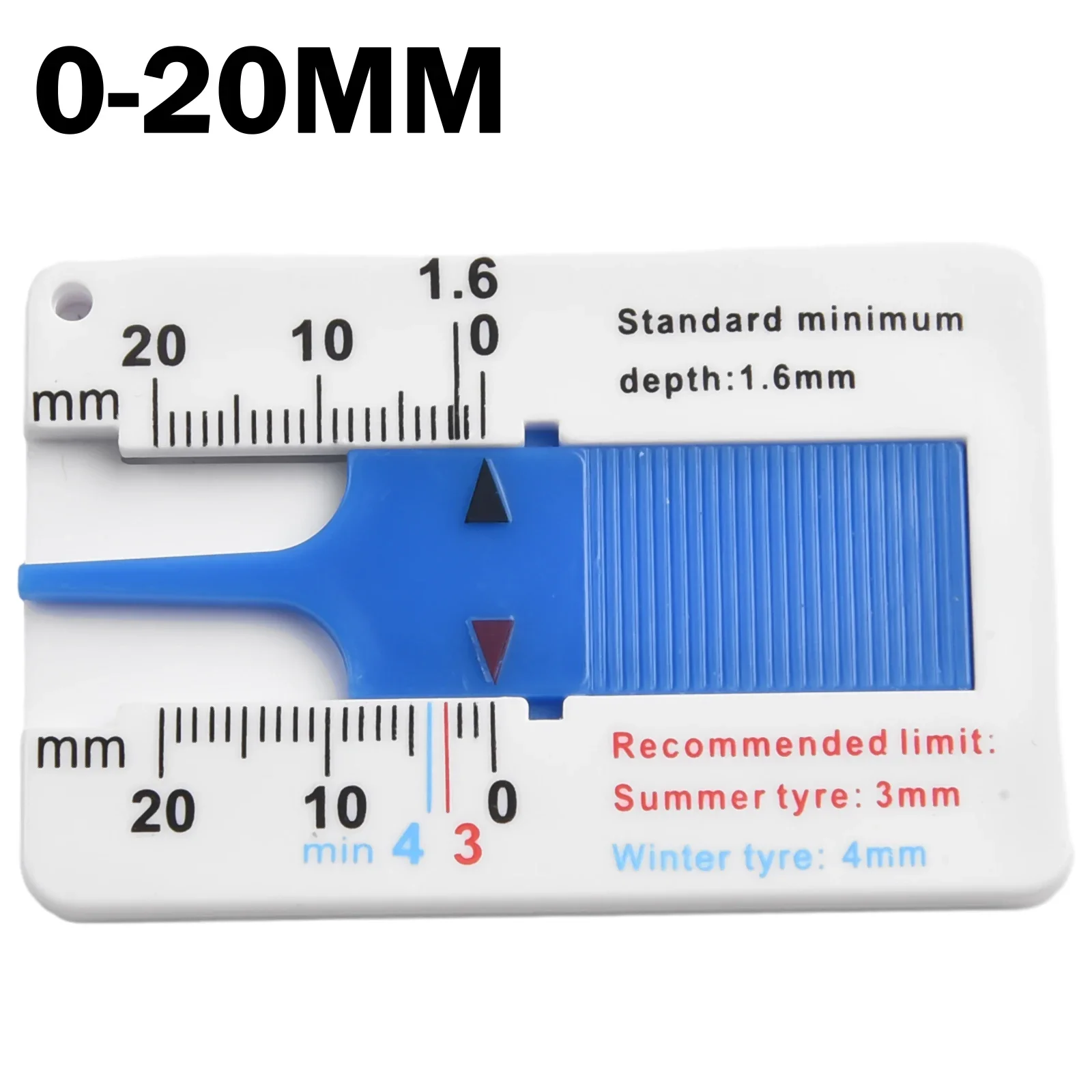 Tyre Tread Depth Gauge 0-20mm for Auto Car Wheel