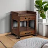 Baldridge Rustic Industrial Office Printer Stand with Storage 5
