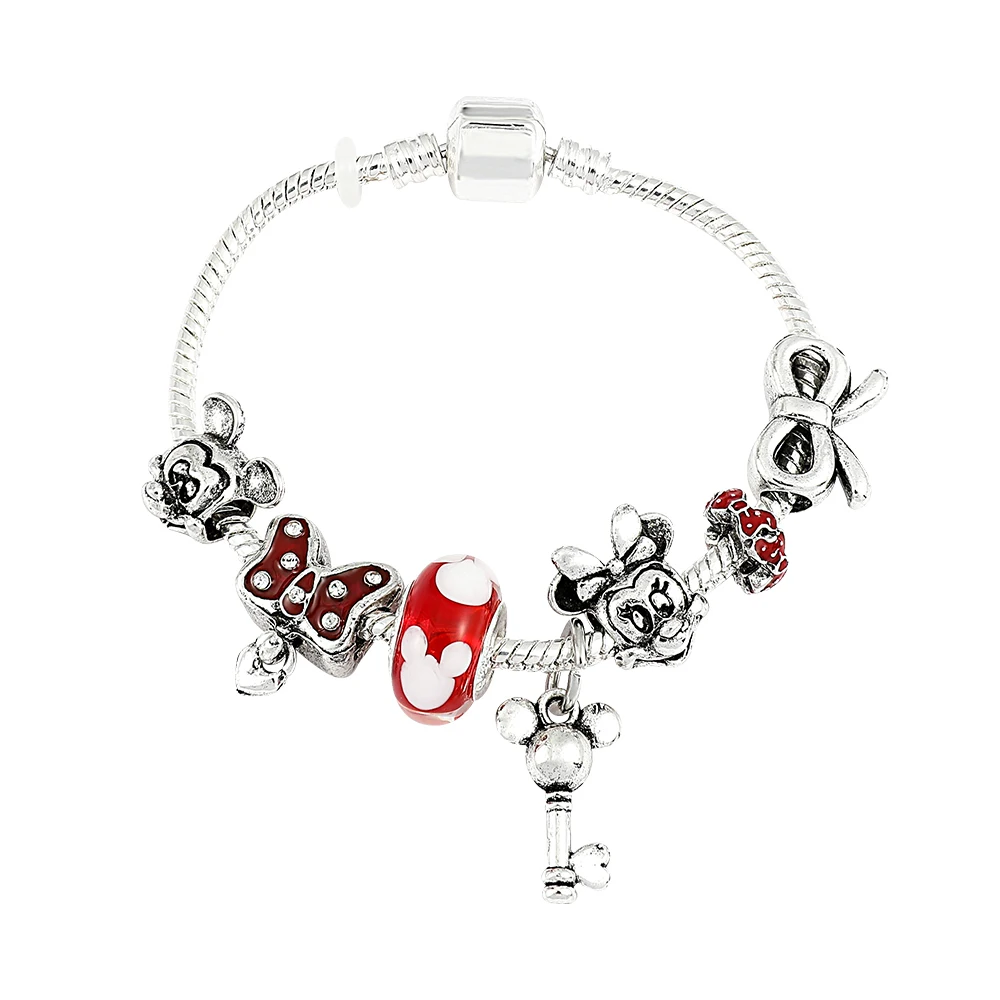 Bracelet Jewelry Disney Marvel Movie Peripheral Winnie the Pooh Bear The Little Mermaid Moana Stitch Charm for Women Girl Gift for Bracelet Jewelry Movie Jewelry Ornament