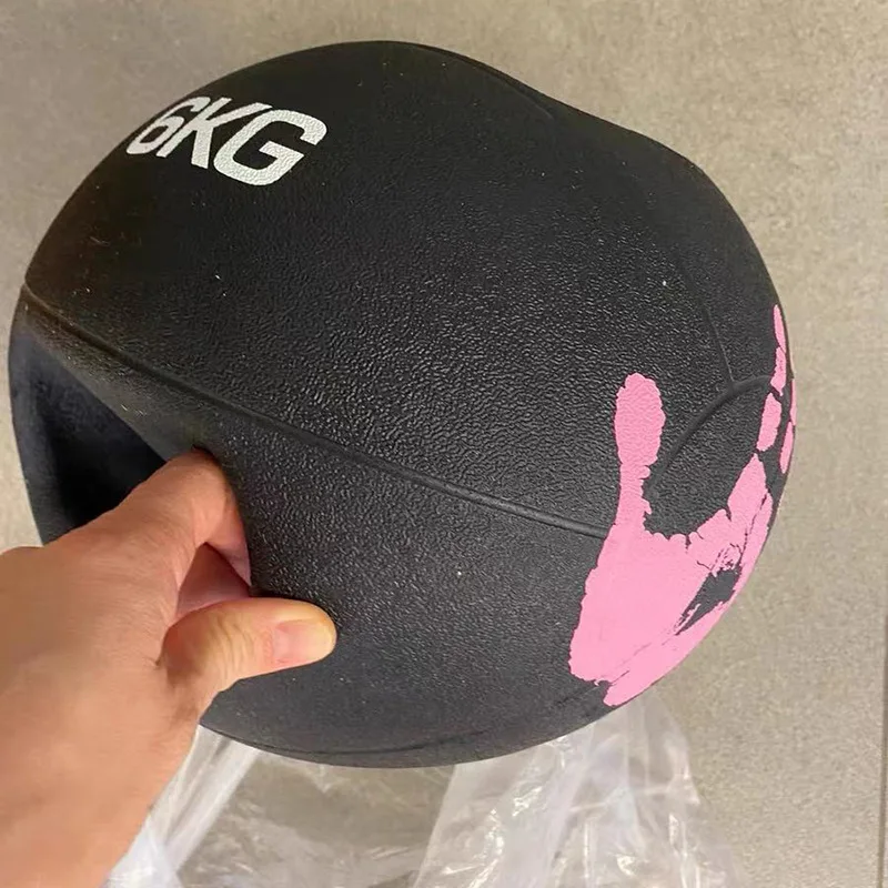 Fitness Rubber Solid Weighted Two Hand Grip 3 Kg Medicine Ball Rebounder