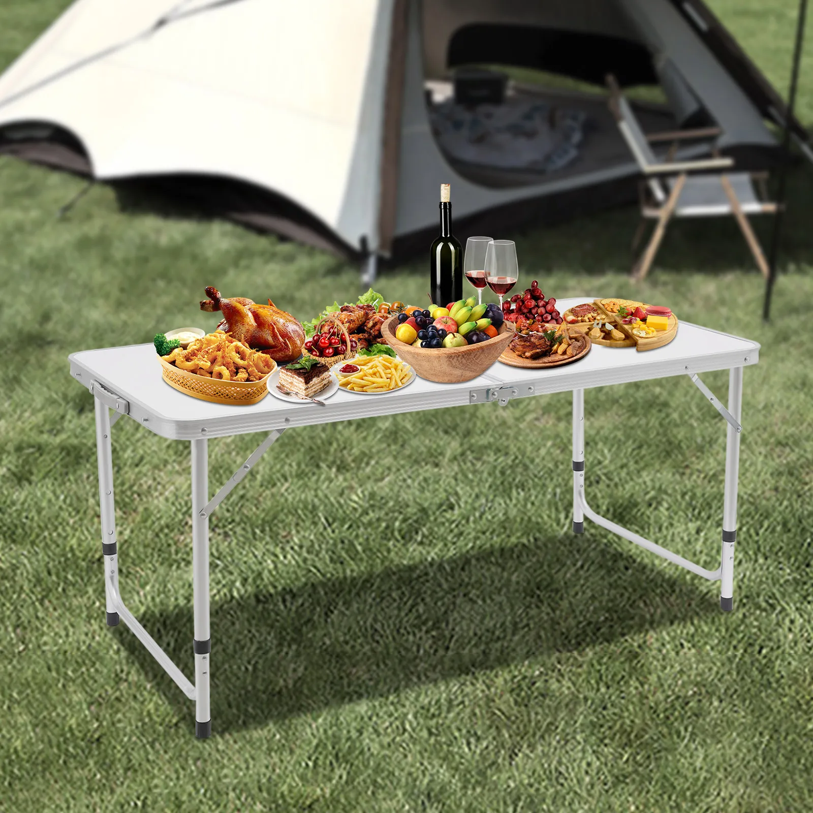 Folding Table, Adjustable Height , Desk 3