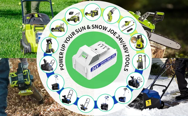 2 Pack 6.0Ah 24V Battery For Snow Joe Sun Joe ION 24V 24VBAT-LTX...
