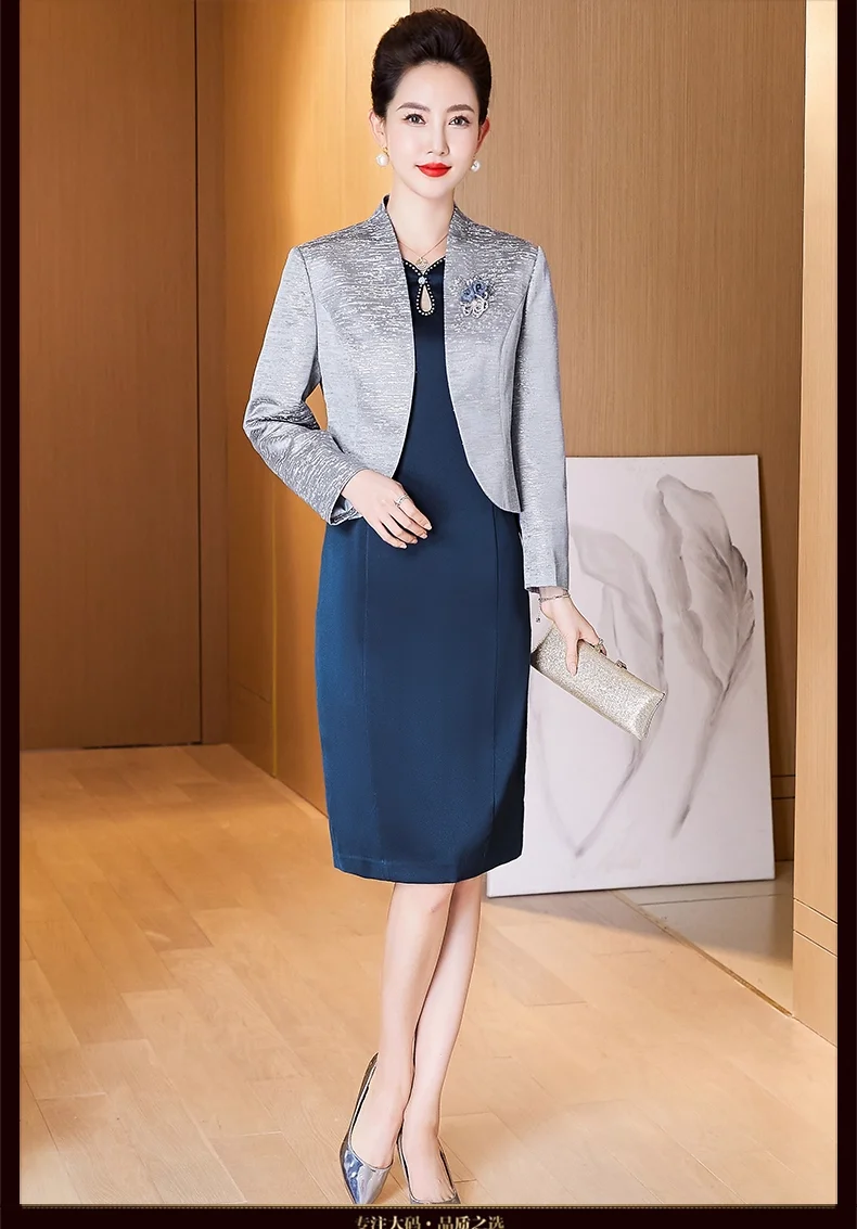 Party Wear Lace Dress Coat Lace Mother Of The Bride Dresses Knee