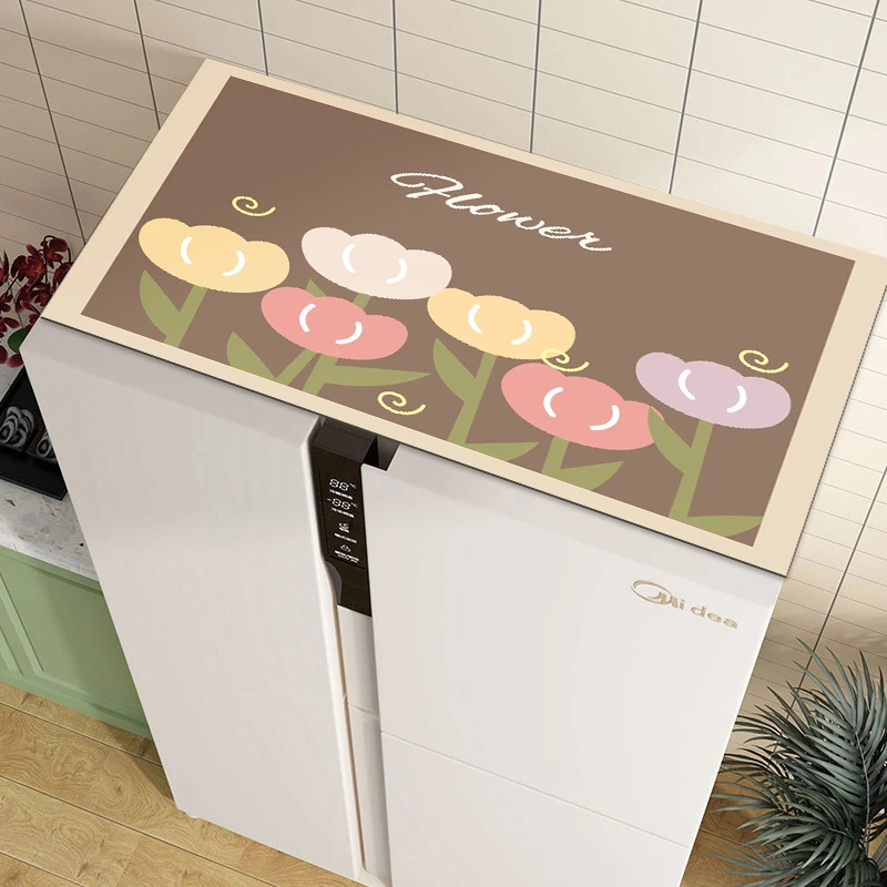 Washing Machine Dust Cover Dish Drying Mat Table Absorbent Mat Microwave Dust Cover Kitchen Bathroom Accessori washing machine cover absorbent table mat